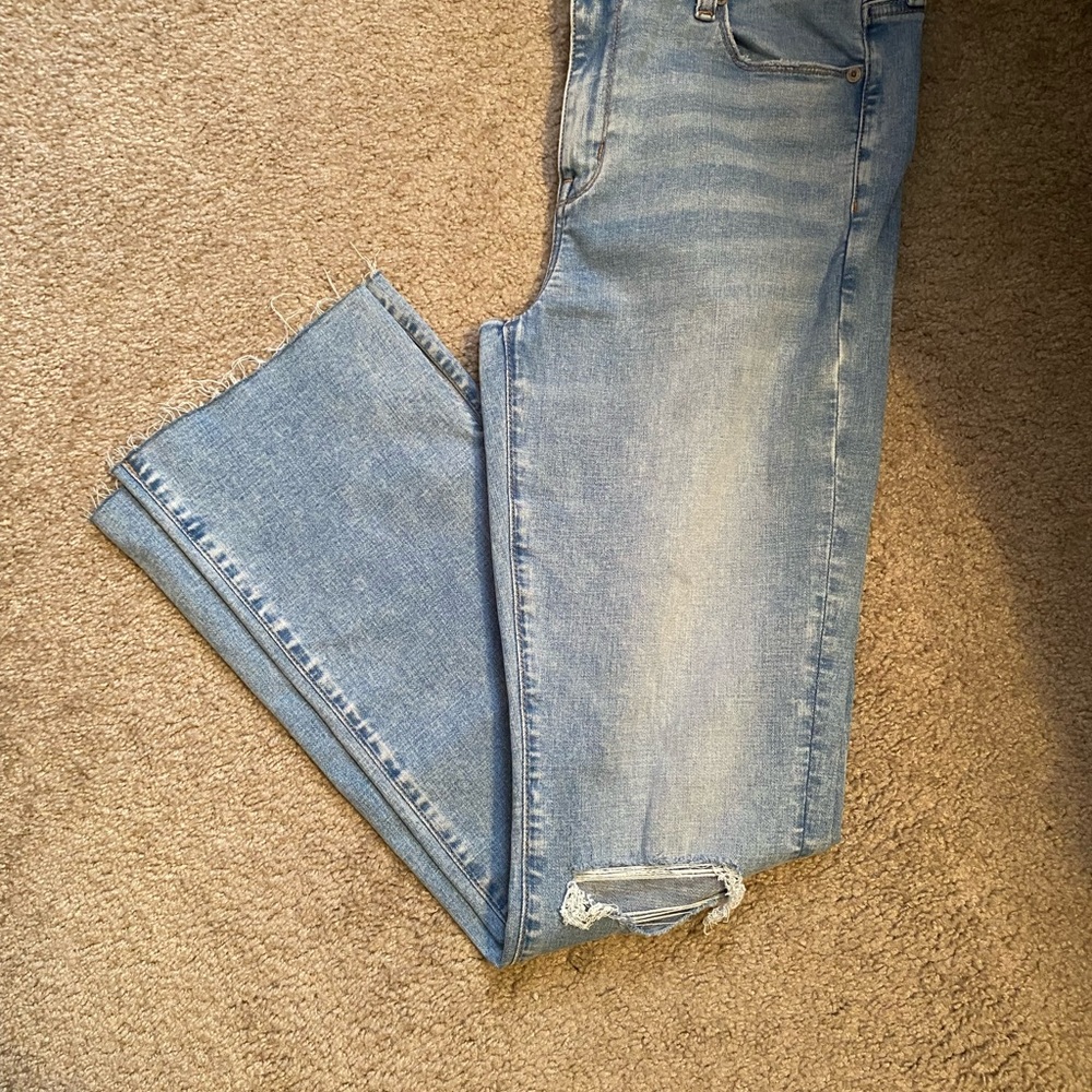 American Eagle Outfitters Women's Skinny Jeans - Light Blue and Dark Gray - Picture 2 of 4